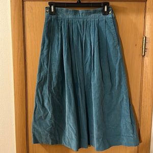 Elegant Blue Pleated Skirt
